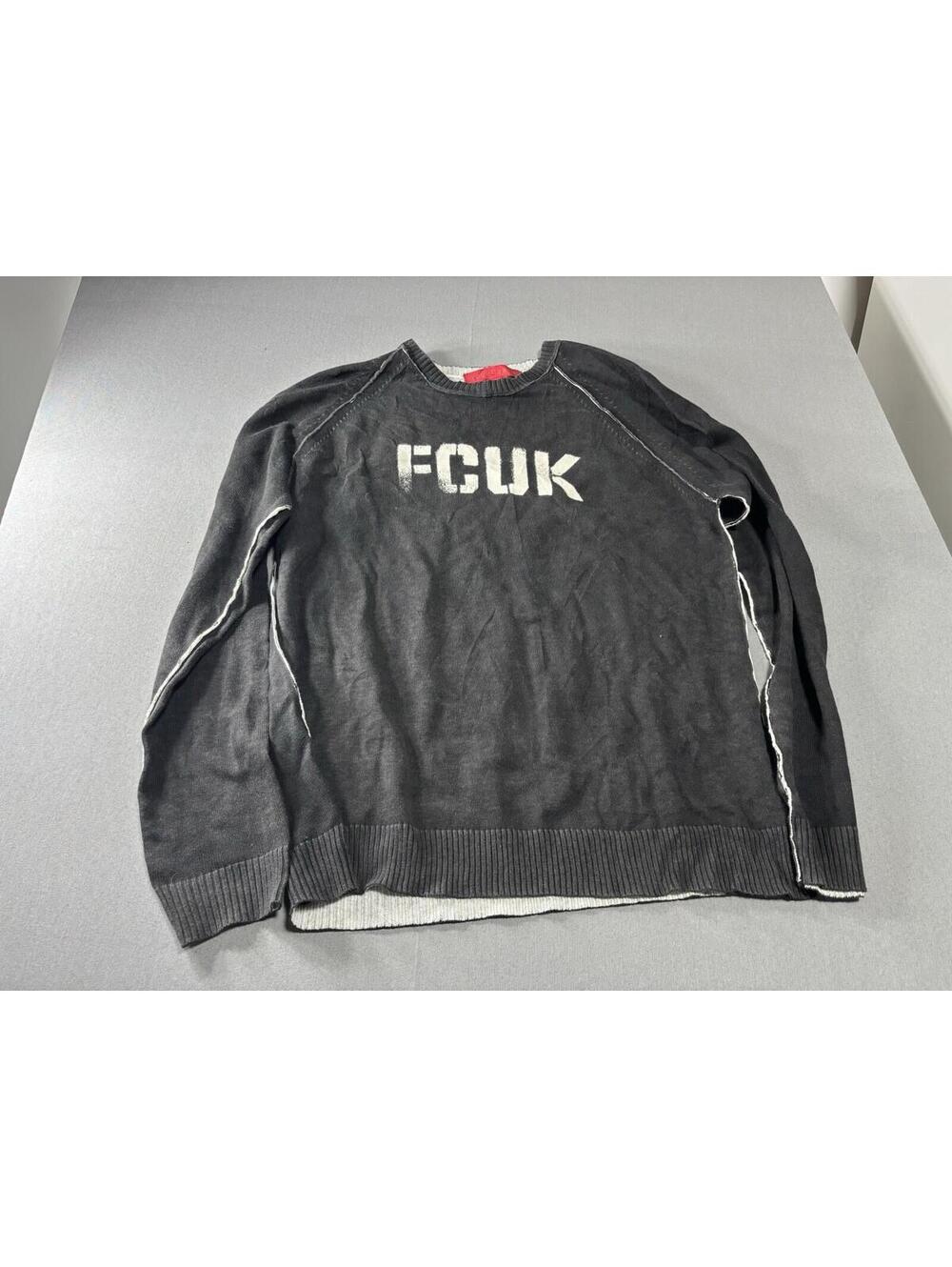 French Connection Mens FCUK Crewneck Sweat Blk Medium